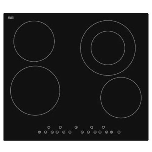 Ceramic Glass Electric Cooktop with Touch Controls - 590mm