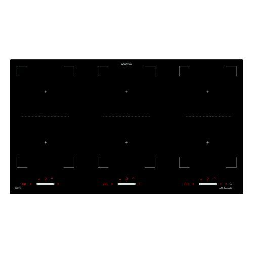 Dual Bridge Induction Cooktop with Triple Flexi-Zone Burners and Touch Controls - 900mm