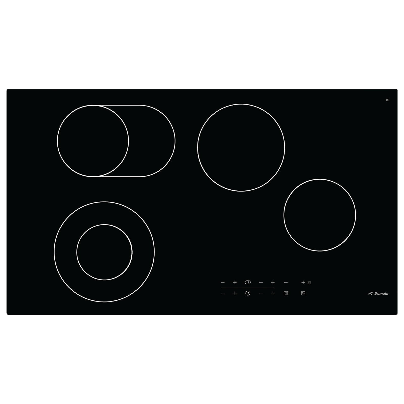 Ceramic Glass Electric Cooktop with Touch Controls 900mm Domain