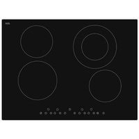 black glass ceramic hob