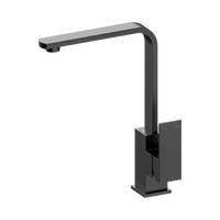 Flat Square Design Kitchen Mixer Tap - Matte Black