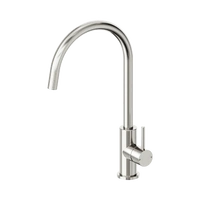 Gooseneck Kitchen Mixer Tap - Brushed Nickel