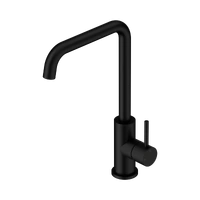 Square Gooseneck Kitchen Mixer Tap - Matte Black