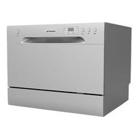 6 Place Stainless Steel Electronic Benchtop Dishwasher - Silver - DWB-S1