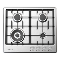 Stainless Steel Gas Cooktop with Front Wok Burner - 590mm