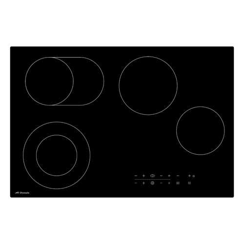 Ceramic Glass Electric Cooktop with Touch Controls - 770mm