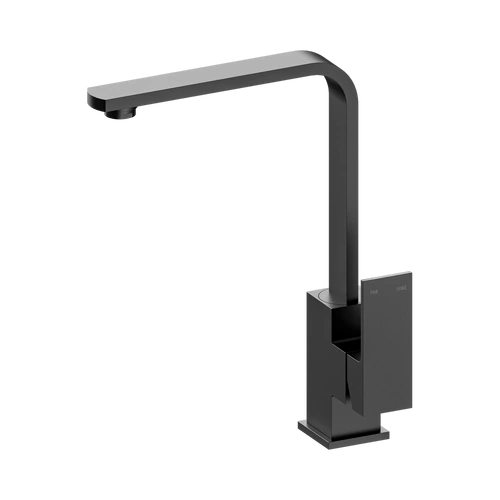 Flat Square Design Kitchen Mixer Tap - Matte Black