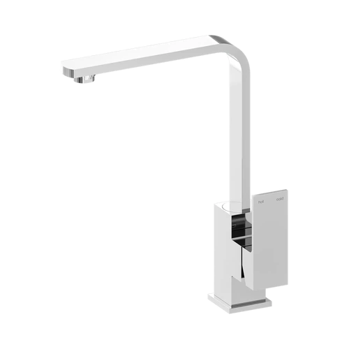 Flat Square Design Kitchen Mixer Tap - Chrome