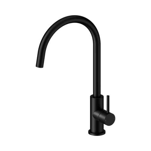 Gooseneck Kitchen Mixer Tap - Matte Black