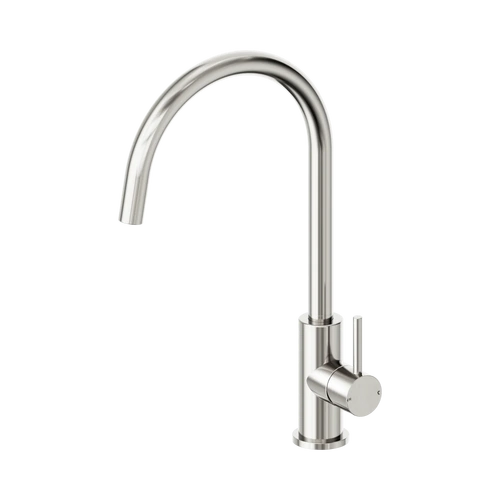 Gooseneck Kitchen Mixer Tap - Brushed Nickel