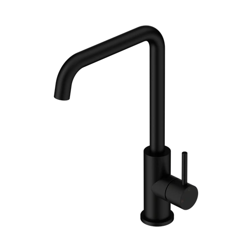 Square Gooseneck Kitchen Mixer Tap - Matte Black
