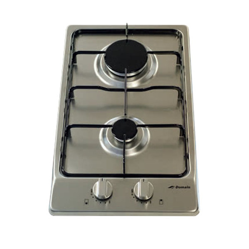 Domain Premium Two Burner Stainless Steel Gas Cooktop with Flame Failure Device - 300mm - IGC30-FFD