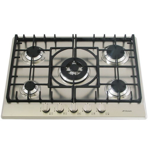 Stainless Steel Gas Cooktop + FFD & Cast Iron Trivets - 680mm - IGC70WOK-A