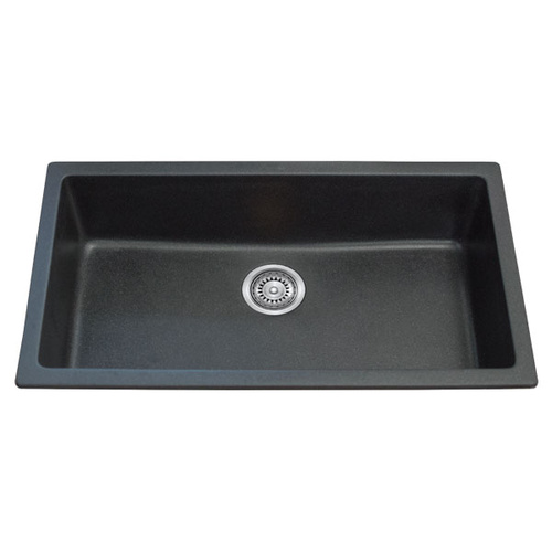 Single Bowl Black Granite Stone Topmount Kitchen Sink  - 790mm - SB79